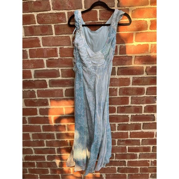 Free People Heart To Heart Floral Midi Dress in Ocean Combo Size 10 NWOT - Picture 5 of 8